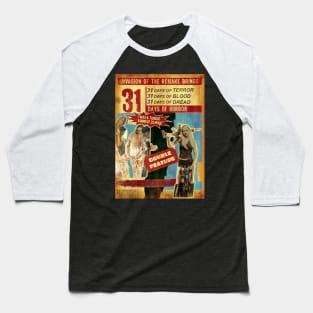 31 Days of Horror - Double Feature Baseball T-Shirt